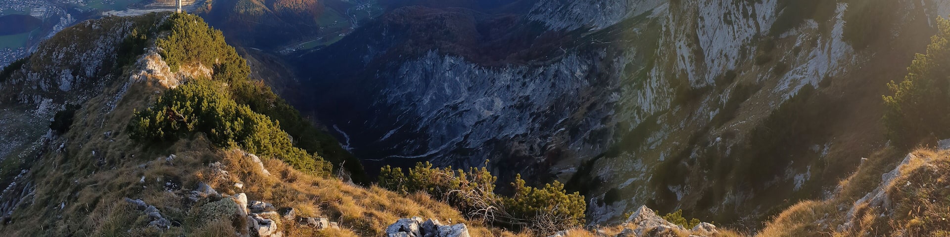 Hazy day in the Alps of Austria