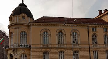Bulgarian Academy of Sciences, founded in 1869 year, located in this ancient building from 1893 year, Oborishte district, Sofia, Bulgaria, Europe