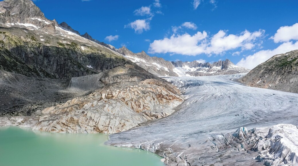 There is an ice cave that can be easily visited.