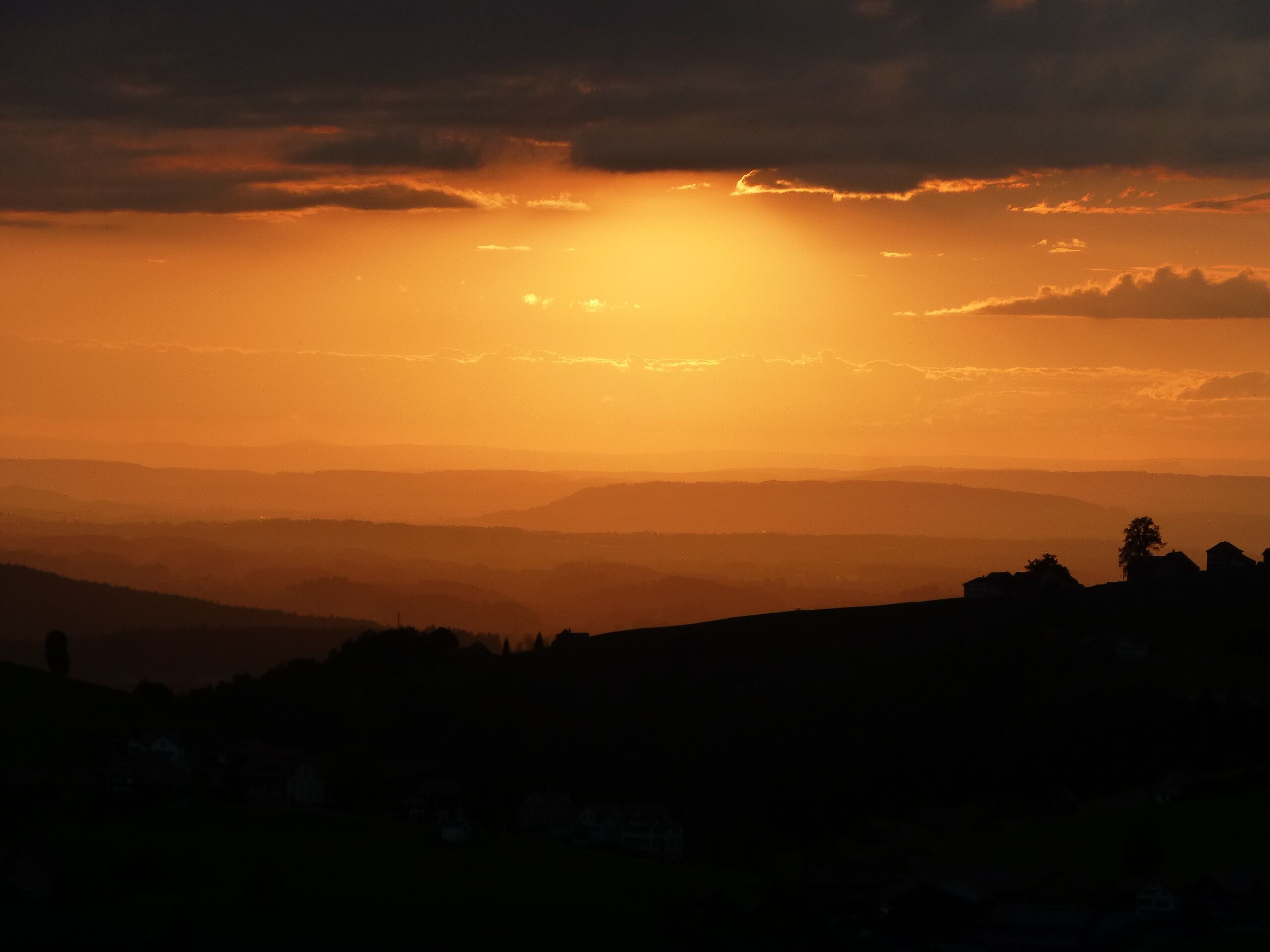 Midsummer sunset in Wald AR