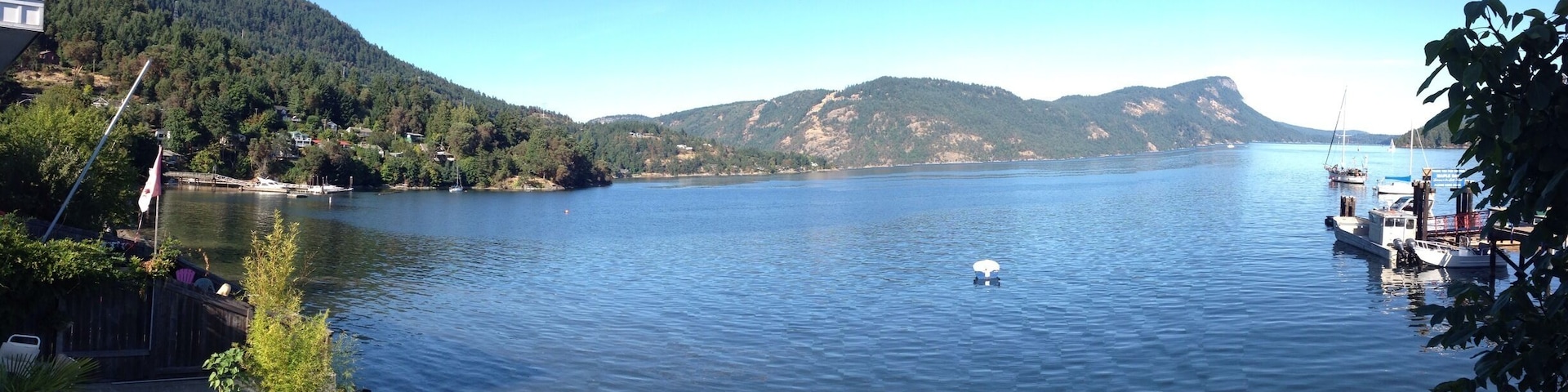 Enjoying the beautiful view at Maple bay , BC