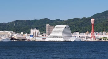 a Kobe Port view from Po-ai Shiosai Park in Kobe, Hyogo prefecture, Japan
