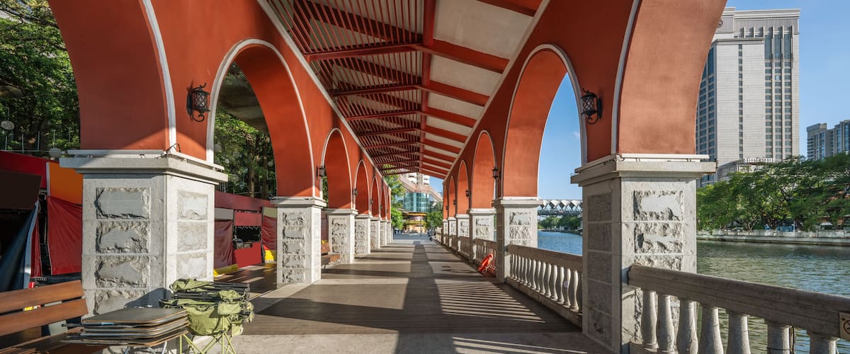 Tianzi Wharf Corridor on the Shiqi Riverbank, Zhongshan City, China
