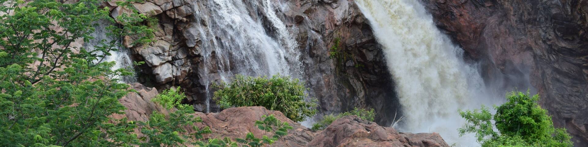 Kanakapura, Karnataka, India - June 10, 2017: Chunchi Falls.