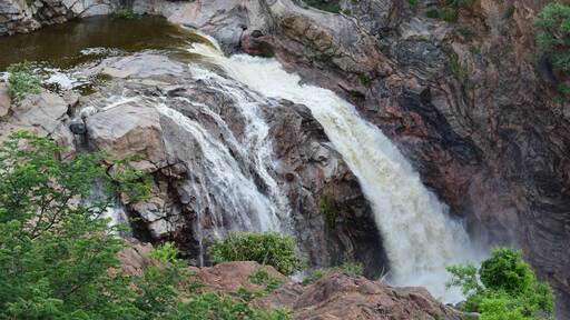 Kanakapura, Karnataka, India - June 10, 2017: Chunchi Falls.