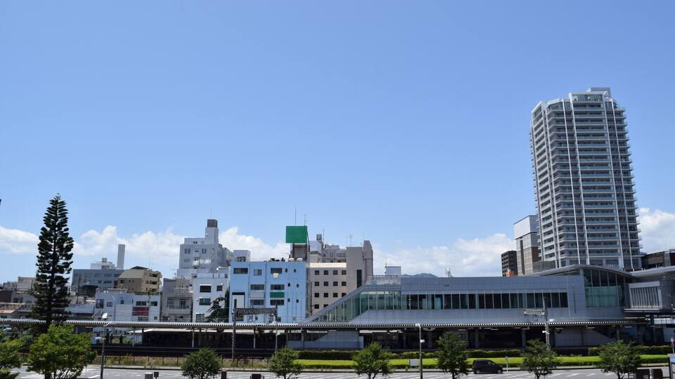 Cityscape of Shimizu ward, Shizuoka City, Japan