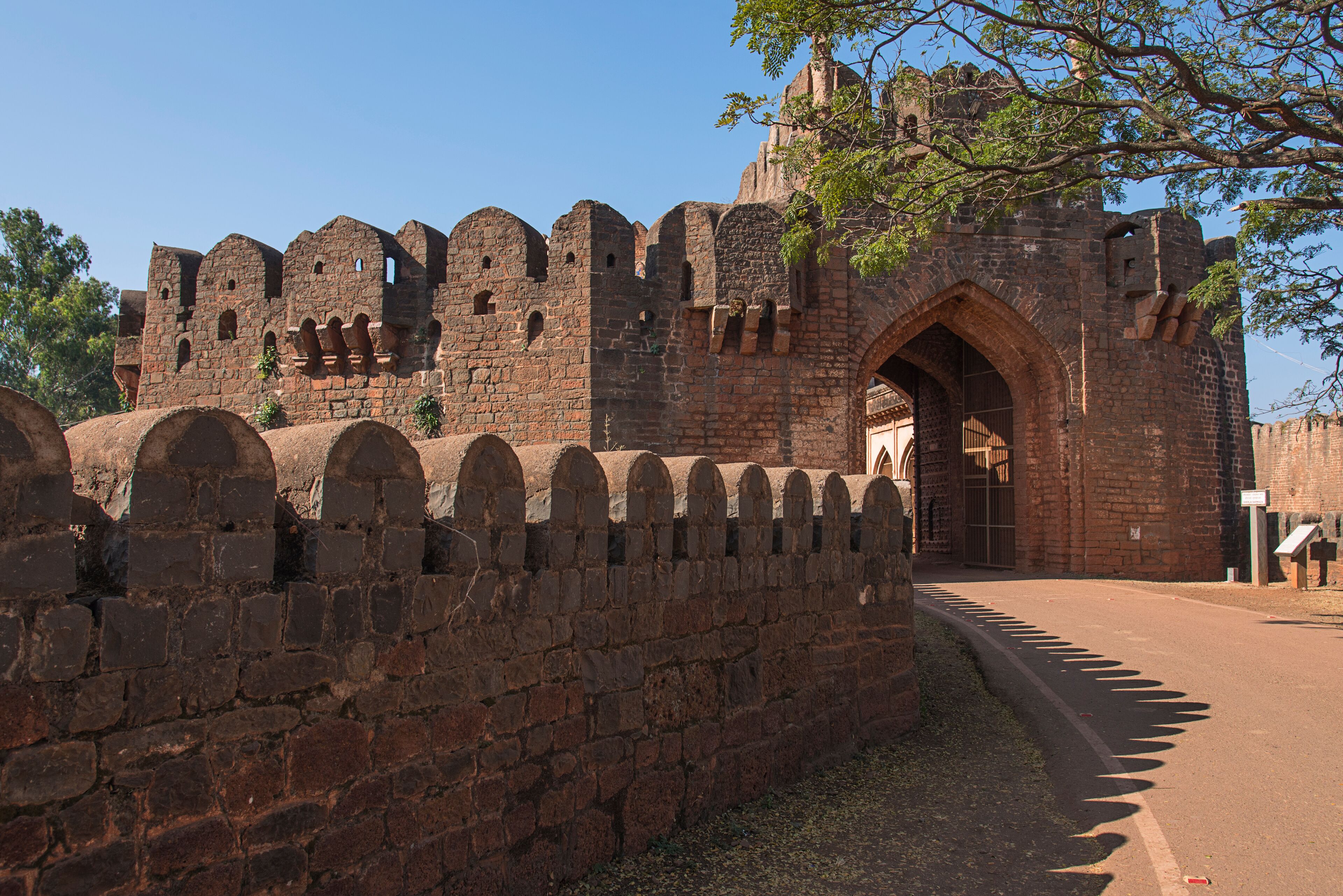 Sherja Darwaja, Bidar Fort, 15th century Bahmani architecture, historical religious and rich heritage site, Bidar, Karnataka, India.