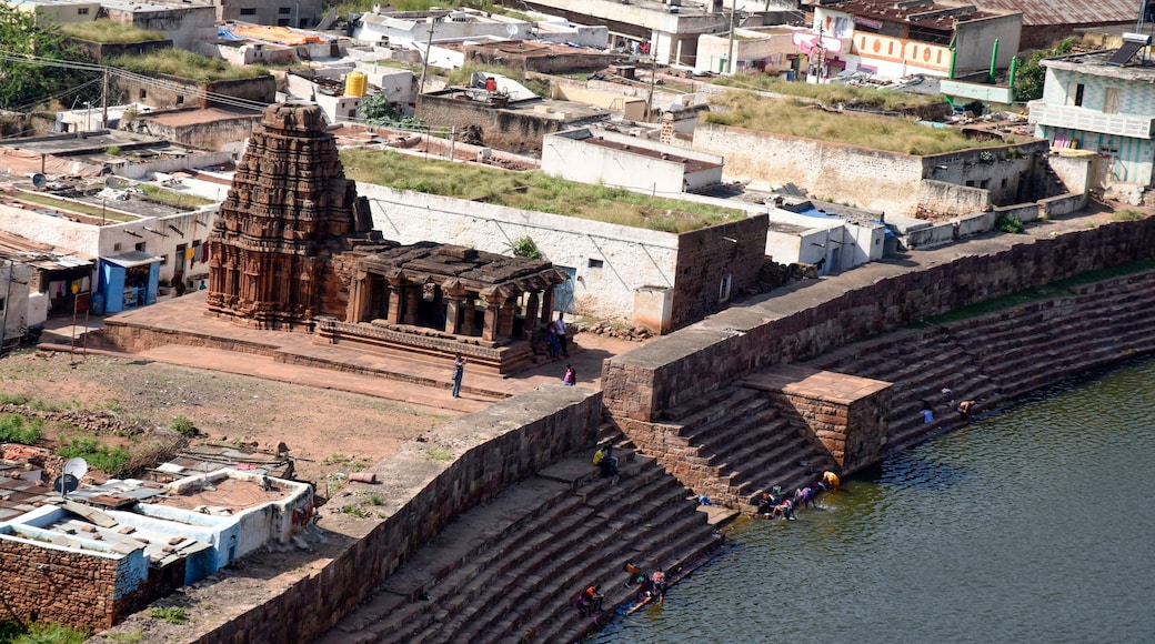 Yellamma Temple on the banks of Agastya Lake in Badami, Karnataka