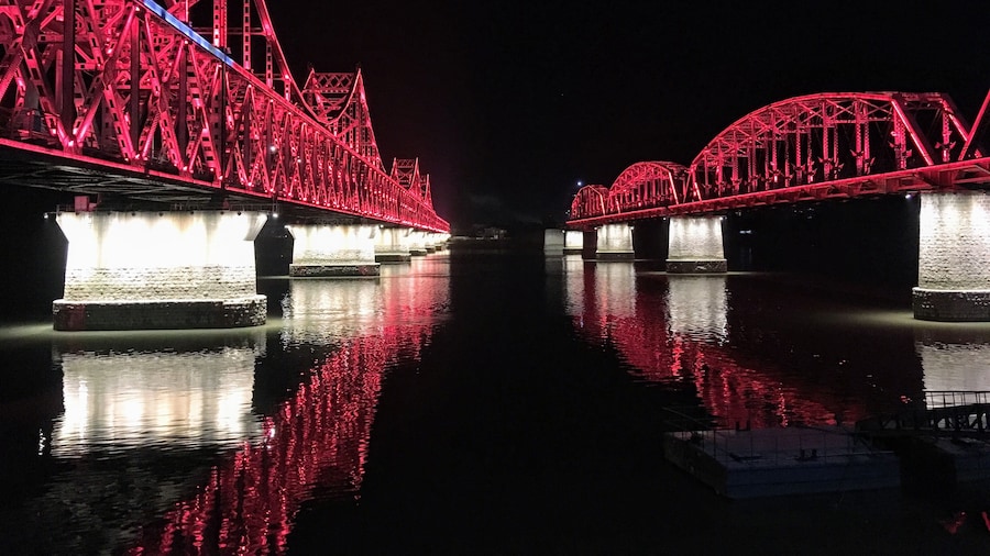 The Broken Bridge next to the Sino-Friendship Bridge in Dandong