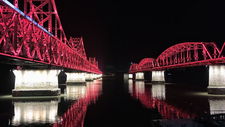 The Broken Bridge next to the Sino-Friendship Bridge in Dandong