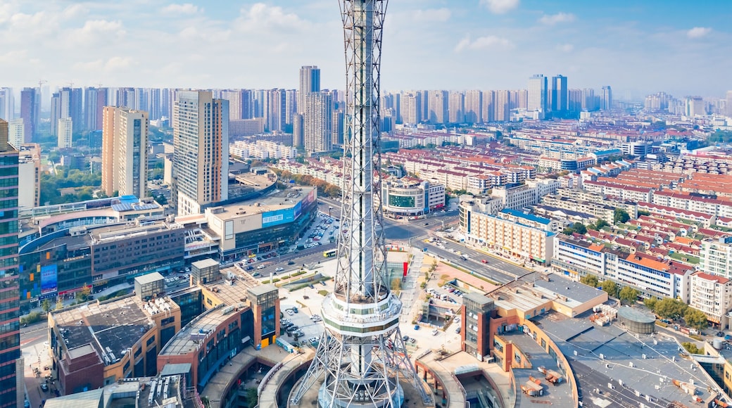 City environment of Xintiandi TV Tower, Changzhou, Jiangsu, China