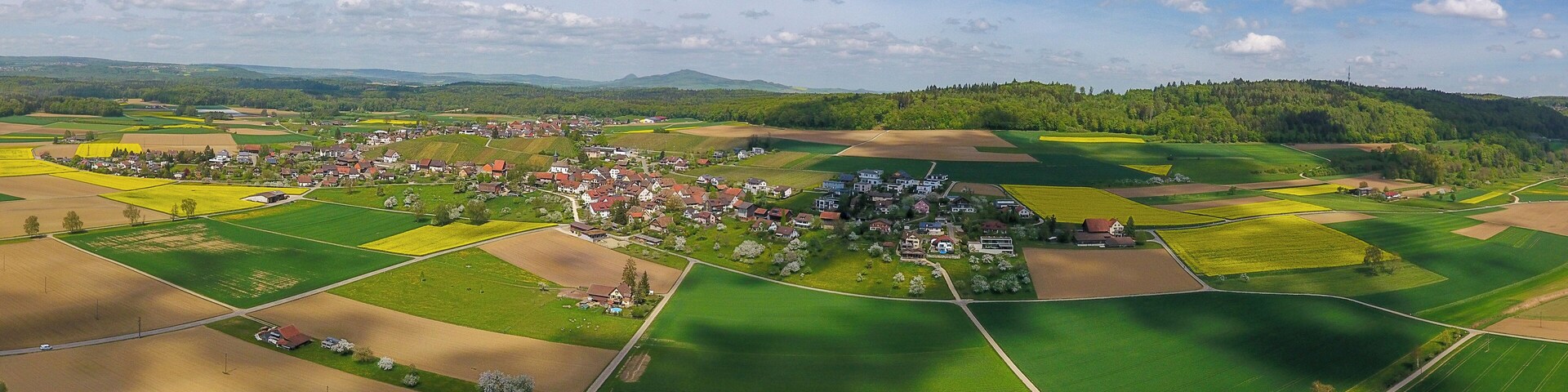 Switzerland, Canton of Schaffhausen, Dörflingen in spring 2018