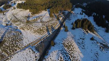 La Givrine train station in the canton of Vaud, Switzerland.