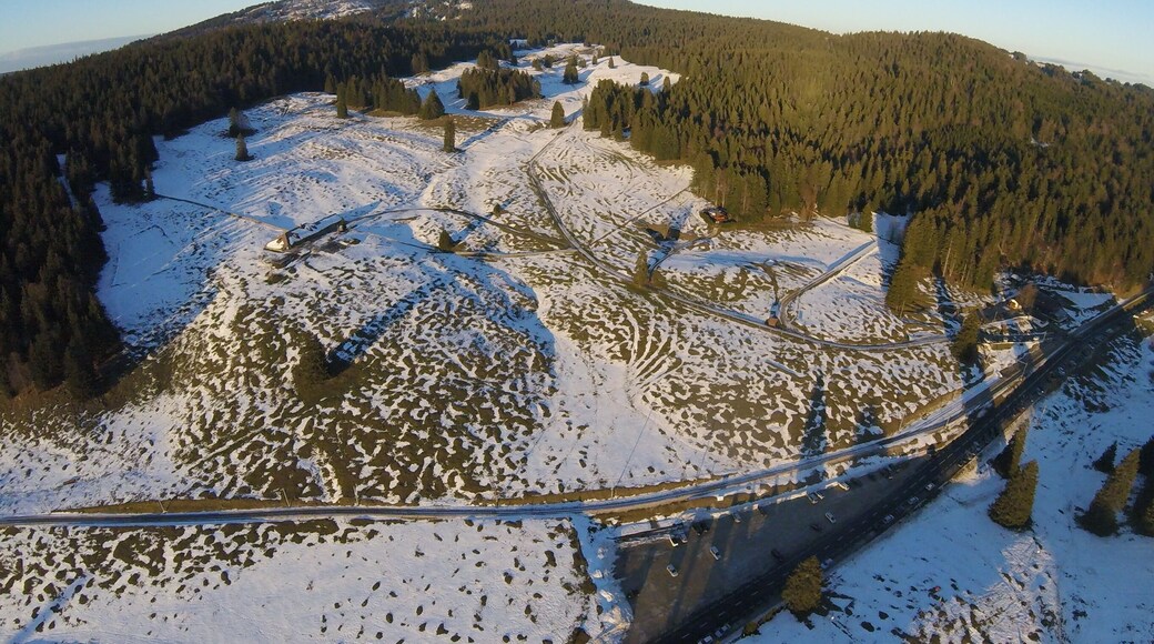 La Givrine train station in the canton of Vaud, Switzerland.
