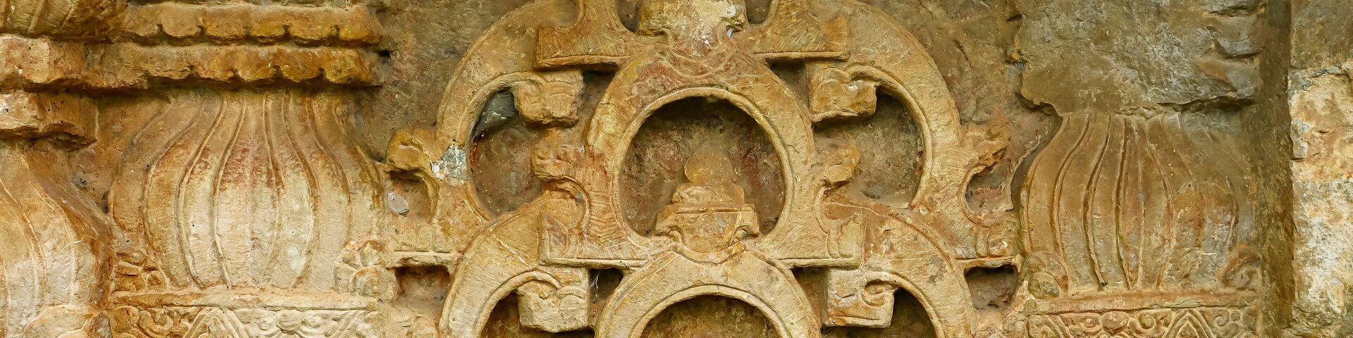 Carved Design on the Bhima Kichak Temple, Malhar, Bilaspur, Chhattisgarh, India.