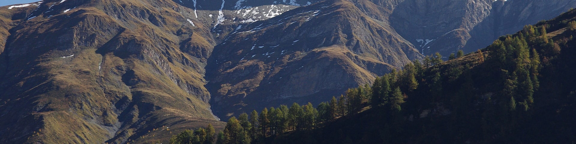 View on Einshorn from Hinterrhein (Graubünden, Switzerland)
