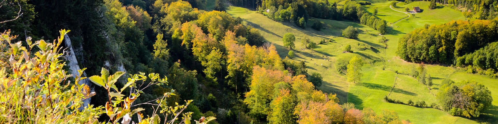 Blick Richtung Baselland von der Belchenflue, Schweiz