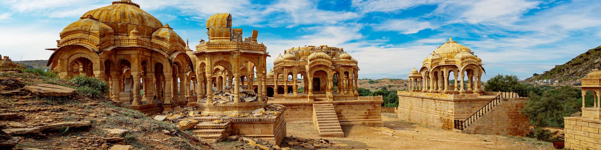 Bada Bagh, also called Barabagh (literally Big Garden) is a garden complex about 6 km north of Jaisalmer on the way to Ramgarh, in the state of Rajasthan in India.