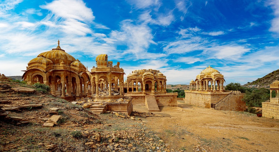 Bada Bagh, also called Barabagh (literally Big Garden) is a garden complex about 6 km north of Jaisalmer on the way to Ramgarh, in the state of Rajasthan in India.