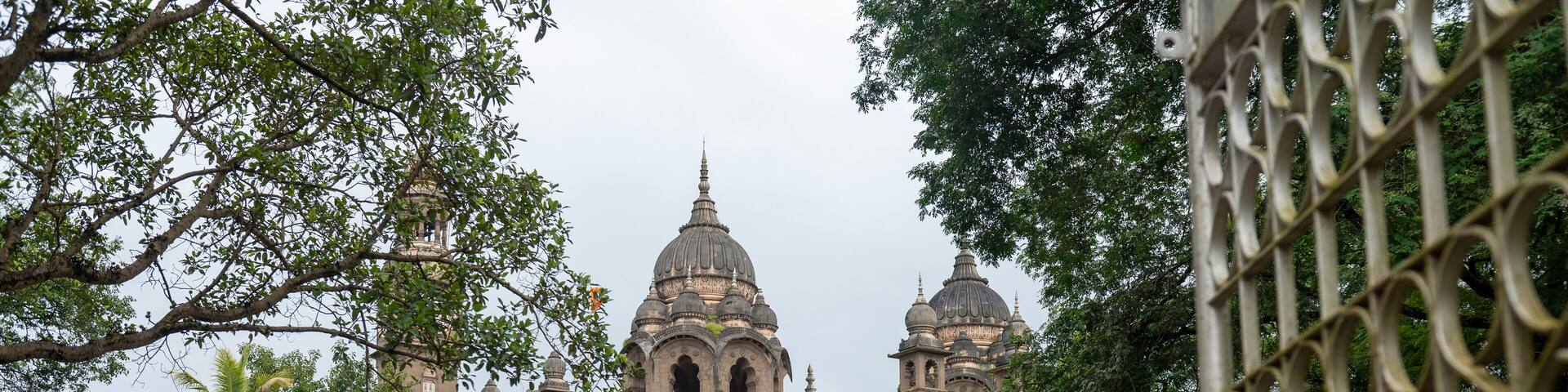 Kolhapur , India - 9 September 2024 Exterior view of the New Palace Museum situated in Kolhapur in the Indian state of Maharashtra
