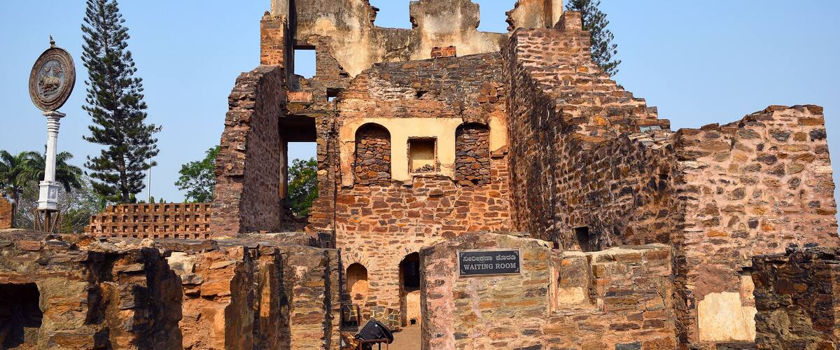Rani Chennamma Fort ruins, Kittur, Karnataka State, India.