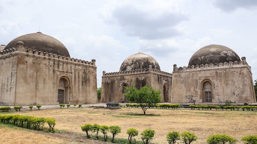 India, Karnataka, Vijayapura, The Mughal Architectural Marvel Haft Gumbad or Haft Tomb, it Built in 15th Century by Bahamani Dynasty of Vijayapura.