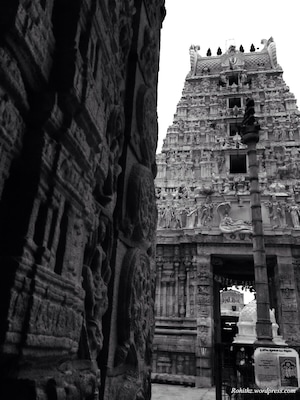 In the lower Ahobila Lakshmi Narasimha Swami is in a peaceful form. The temple has exquisite stone art. Lord Srinivasa himself is said to installed the main deity here. He is said to have sought the blessings of Narasimha before his wedding but finding the Narasihma in fierce form in Upper Ahobila, he is said to have installed the peaceful form in the lower Ahobila. 
 It is a common practice to worship the Prahlada Varada Narasimha in lower Ahobilam before worshipping Eguva Ahobila Narasimha, who is present eight kilometers away on a hilltop inside a cave. After worshipping the Lord, it is another practice to visit Navanarasimhas (nine Narasimhas). The legend says Lord Narasimha, after slaying Hiranyakasipa was roaming around the forest hills of Ahobilam making fearsome laughs and settling at nine places to bless the devotees. Here are the Nava Narasimha temples. Another legend describes when Lord Garuda did penance to see Lord Vishnu in Lord Narasimha form. Thereafter, Lord Narasimha took nine different forms in this hill.