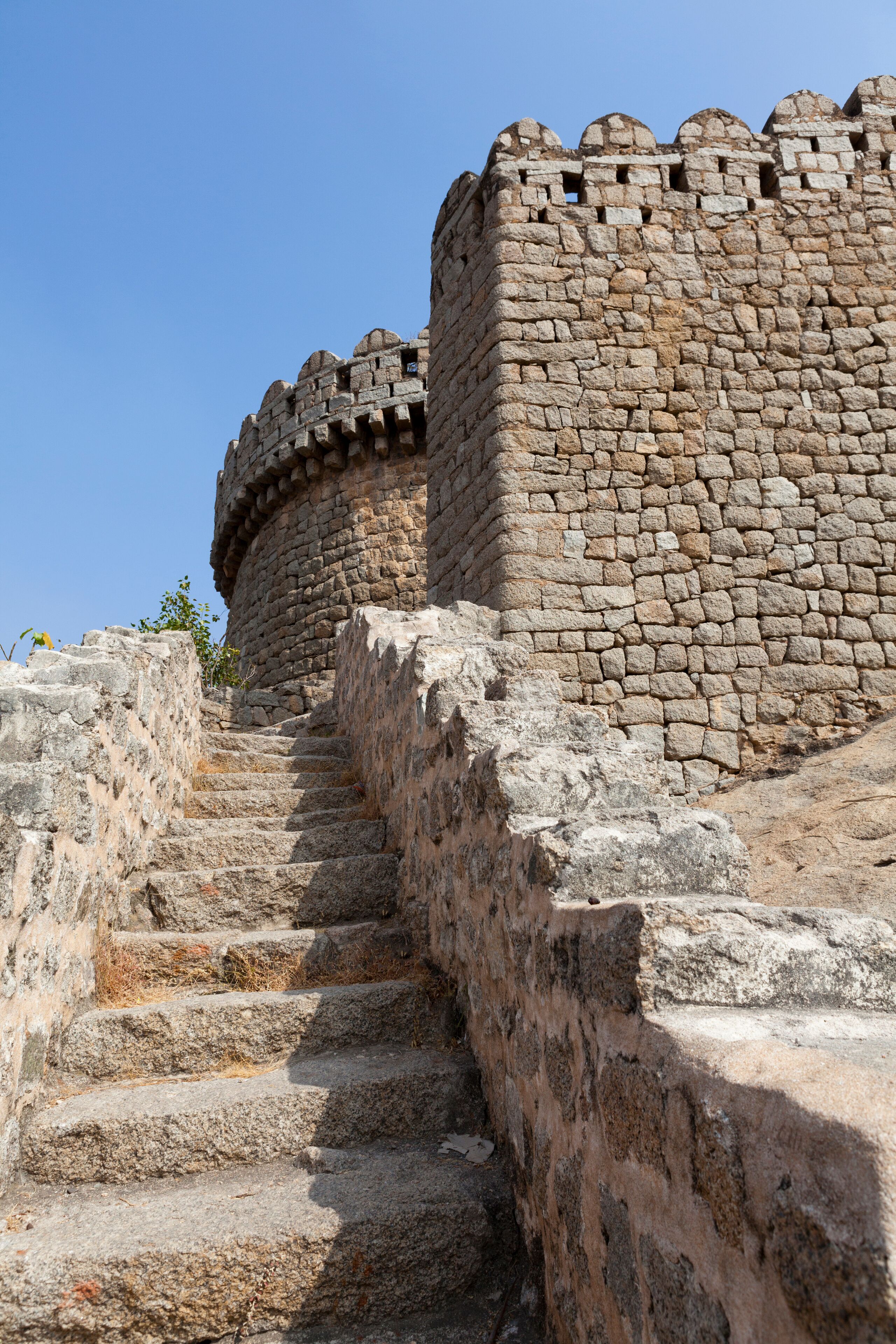 Bhongir fort near Hyderabad, Andhra Pradesh, India.