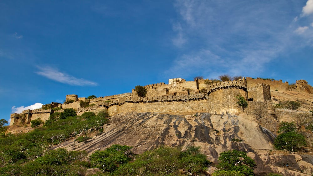 Bhongir fort was built in 10th century on an isolated monolithic rock by the Western Chalukya ruler Tribhuvanamalla Vikramaditya IV in the year 1076
