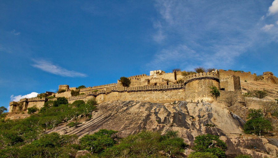 Bhongir fort was built in 10th century on an isolated monolithic rock by the Western Chalukya ruler Tribhuvanamalla Vikramaditya IV in the year 1076