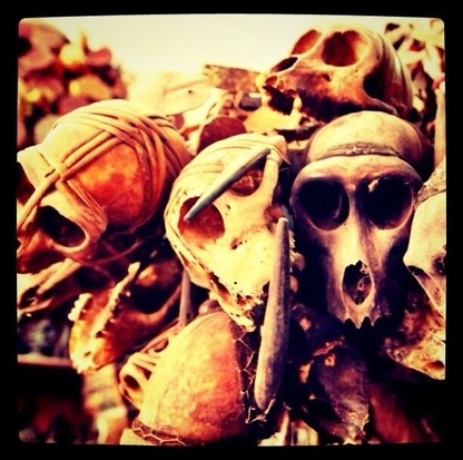 Naga hunters skull amulets, this ones where being sold in a market in Yagoon, scary but amazing craftsman-shift