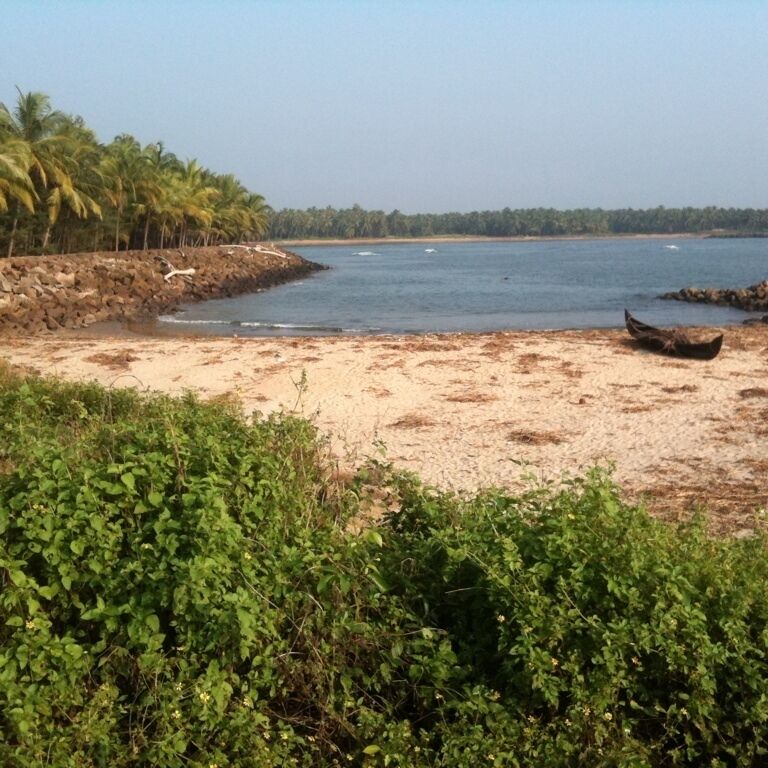 Idyllic river meets Arabian sea at Chettuva Kerala