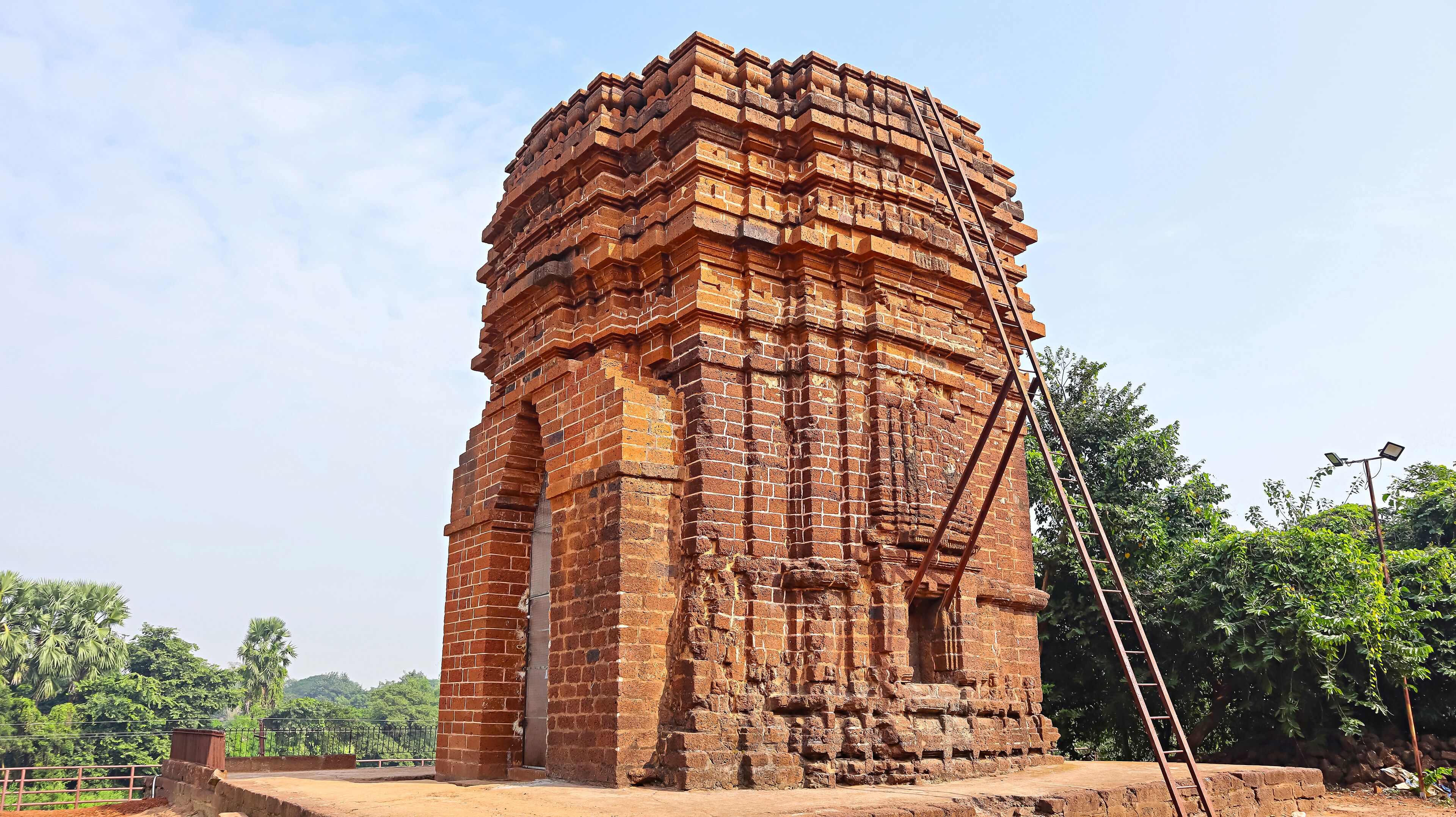 Ancient ruins of Sareshwar Temple, built by Malla King Prithvimalla in 1346 AD, Dihar, Bishnupur, West Bengal, India.