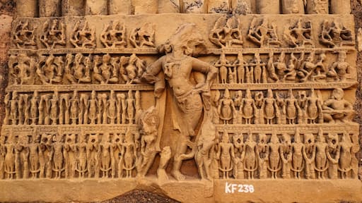 The Beautiful Carving of Varaha, Form of Lord Vishnu, on the Kalinjar Fort, 13th Century Fort and Carvings are From 5-6th Century of Gupta Dynasty, Kalinjar Fort, Uttar Pradesh, India.