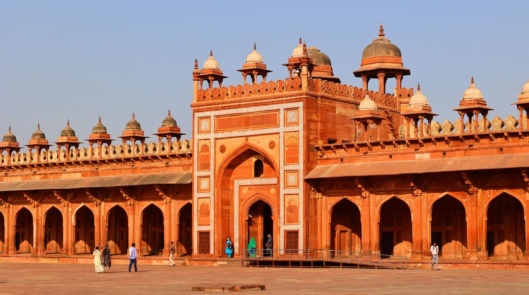 Fatehpur Sikri is a town in the Agra District of Uttar Pradesh, India. Fatehpur Sikri itself was founded as the capital of Mughal Empire in 1571 by Emperor Akbar