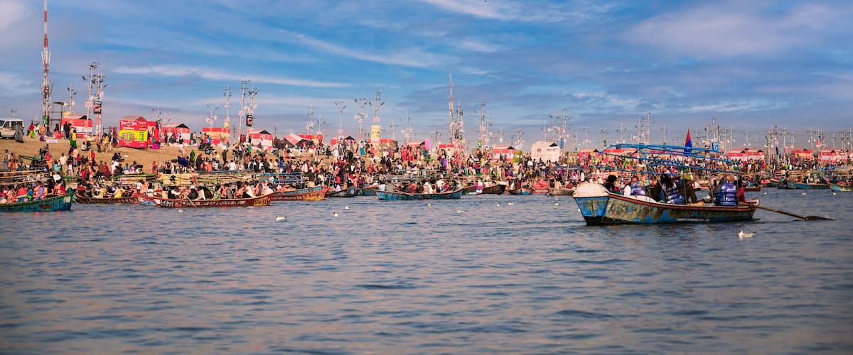 boats in the river during festival