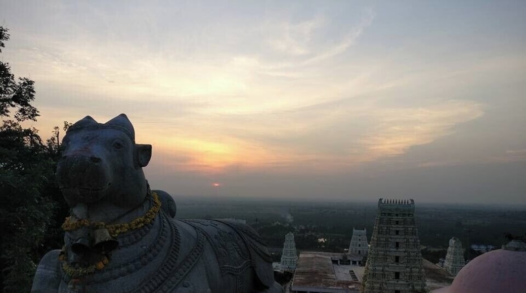 View from the top of Adichuchunagiri hills in hassan. This temple is full of Lord Bairava statues