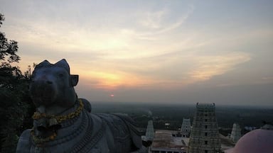 View from the top of Adichuchunagiri hills in hassan. This temple is full of Lord Bairava statues
