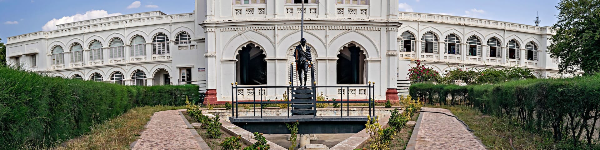 Mahatma Gandhi memorial museum building in Madurai, India.