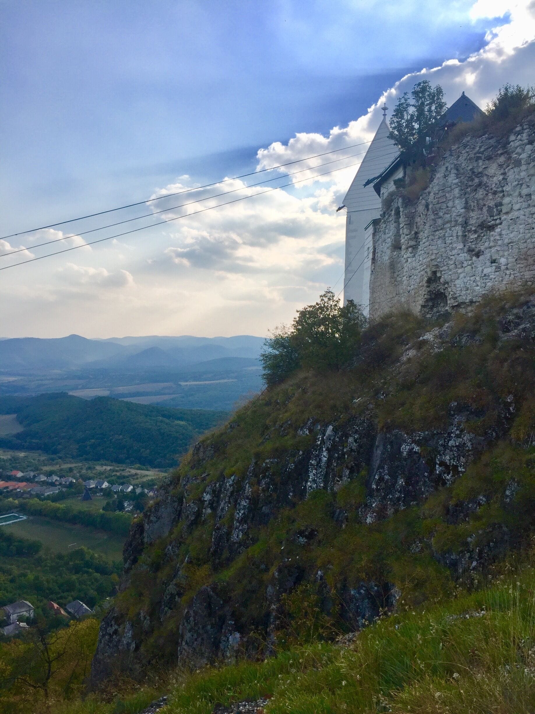 Took at the wooden stairs to the entrance of the castle