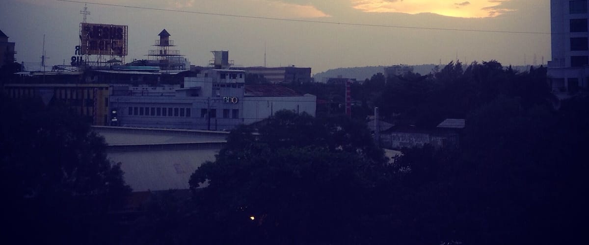 Beautiful sunset from the 4th flr building in school 👌