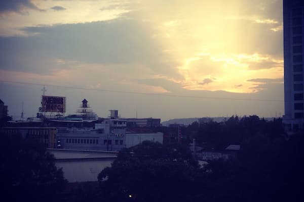 Beautiful sunset from the 4th flr building in school 👌