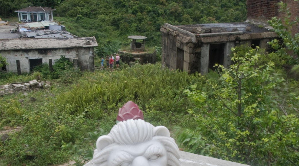A shrine looks down on gun emplacements from the French and American war,Hai Van pass "Ocean Cloud pass", above Danang.
#Culture