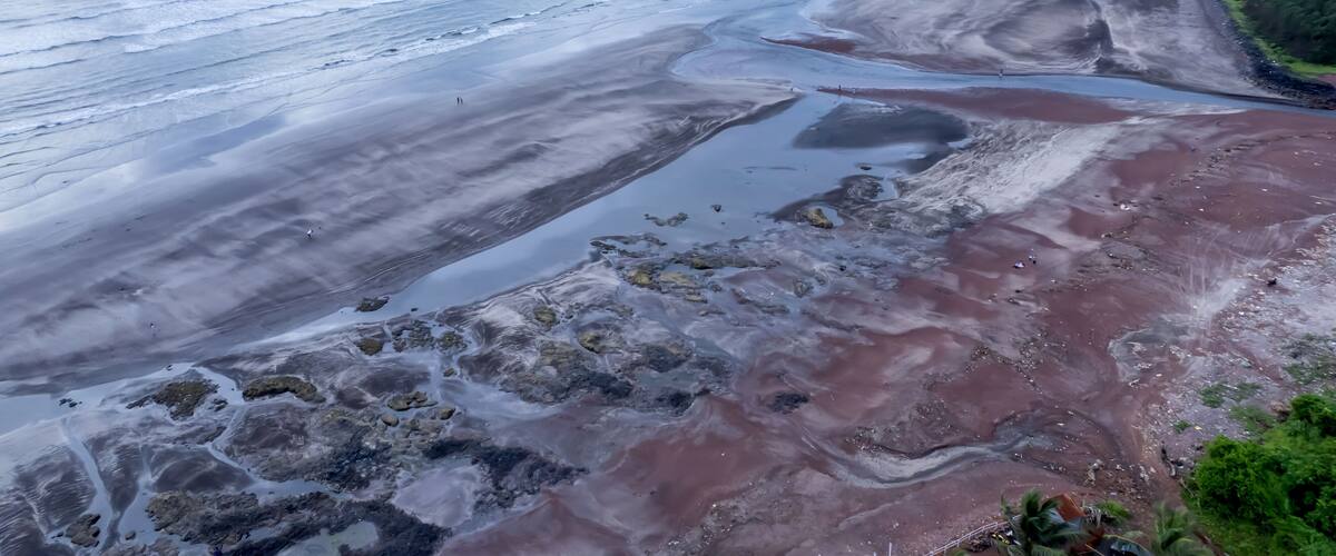 Aerial footage of Ladghar beach at Dapoli, located 200 kms from Pune on the West Coast of Maharashtra India.