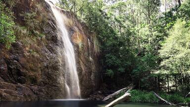 This was a beautiful little swimming hole in summer. Watch out for the crayfish!