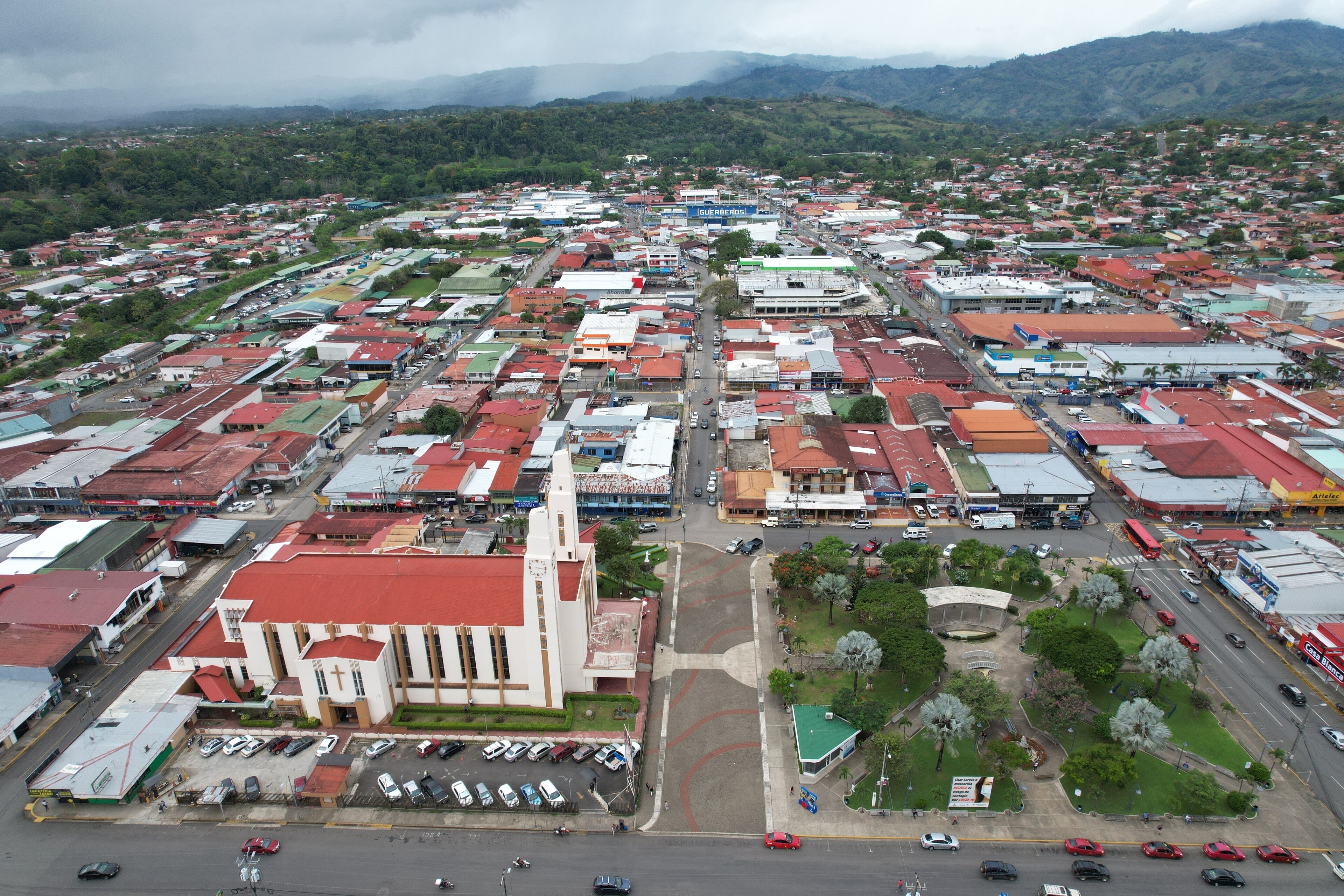 Aerial View of Perez Zeledon, San Isidro del General, Costa Rica