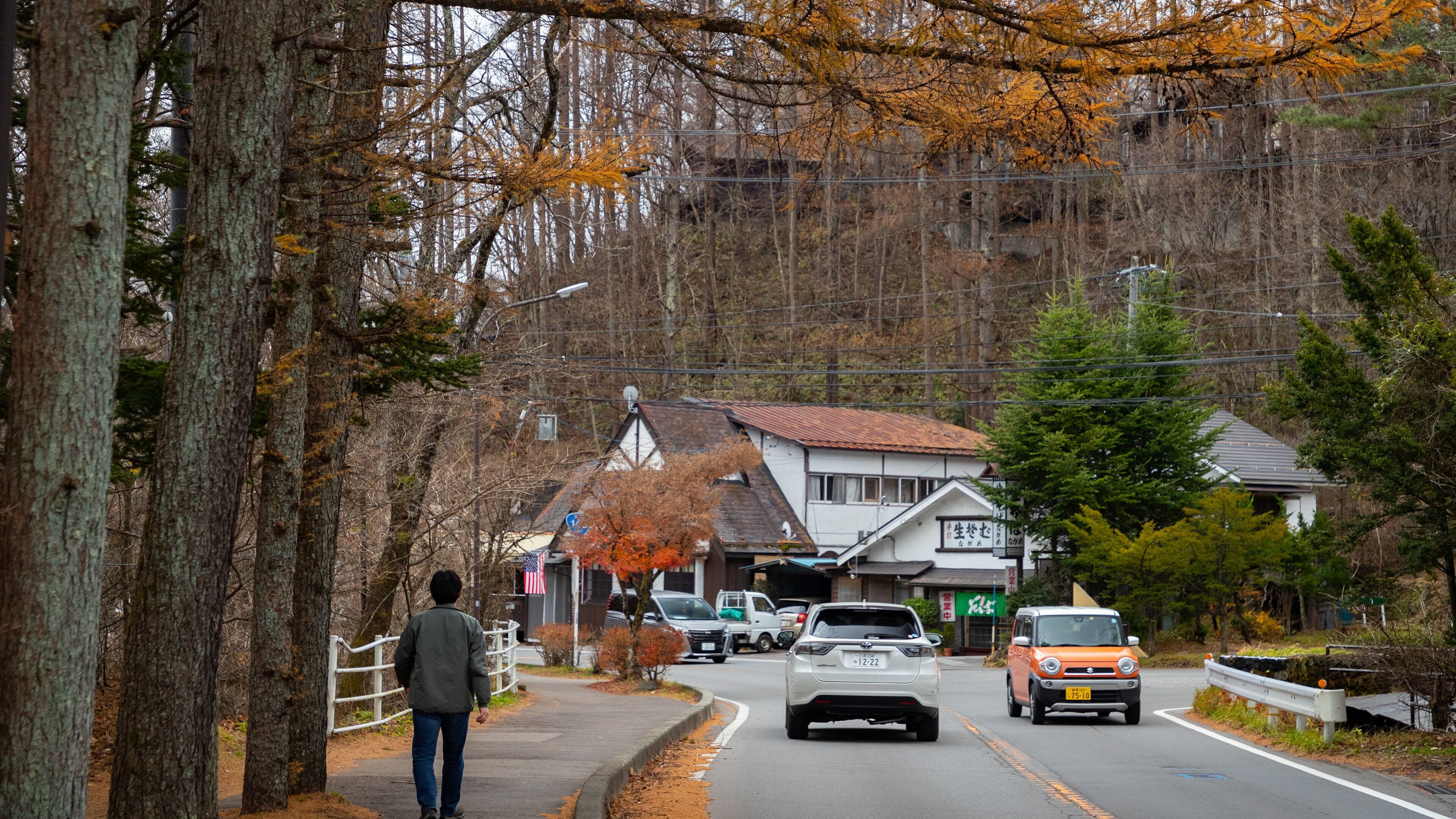 Hoshino Onsen Hot Spring featuring a small town or village and street scenes as well as an individual male