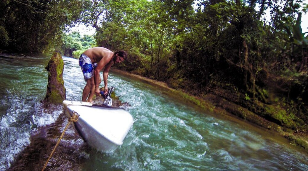 Always expect the unexpected!
I took this picture seconds after our canoe was tipped by the unexpectedly strong current of the San Miguel river, in the Toledo district of Belize.
Sadly, my camera equipment got completely wet and my two lenses are hardly working, so I might stick to my GoPro while I save enough for new gear.
To do this, I'm offering my Web Designing skills for anyone interested(design, HTML, CSS, jQuery, responsive). Just contact me at sergio@esecamalich.com and I'll send you my info.
Thanks to everyone that has been interested in the project!