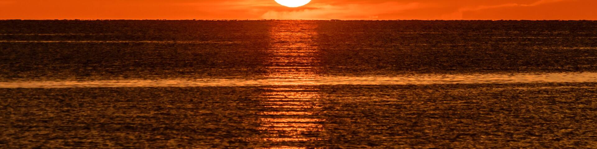 Epic view of the sun as it sets in Montego Bay, Jamaica.