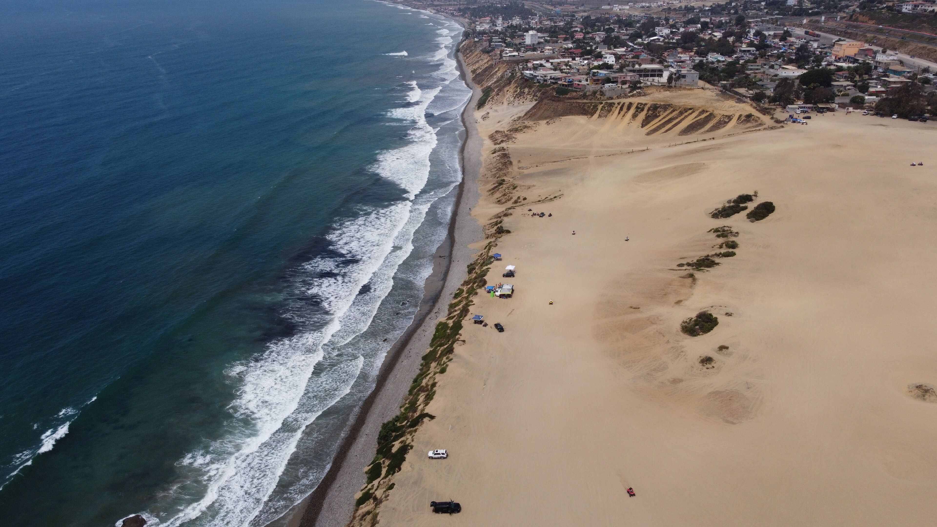 DRONE PHOTOGRAPHY THE DUNES NEAR ROSARITO BAJA CALIFORNIA MEXICO